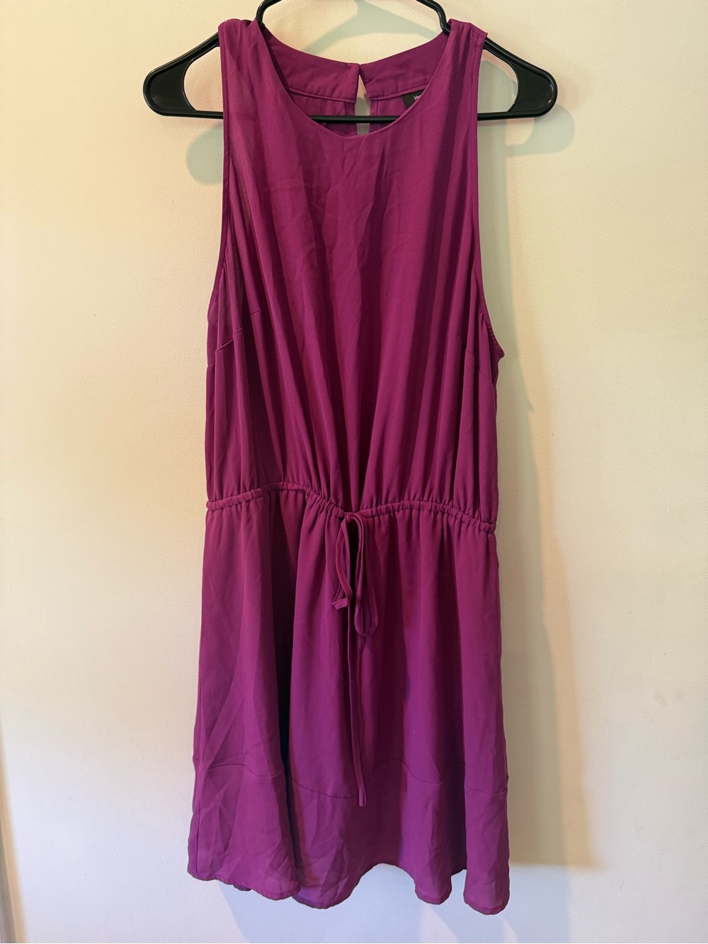 Massimo Sleeveless Midi Dress in Deep Magenta